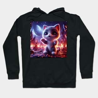 Cat on tje moon Hoodie